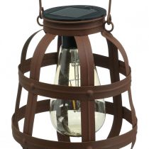 Lampada solare, luce da giardino, lanterna decorativa bianco caldo Ø14,5cm H19cm