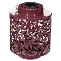 Prodotto Lanterna con motivo a foglie, alimentata ad energia solare, per un'illuminazione esterna suggestiva, 25 cm