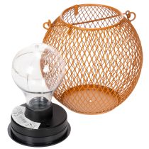 Prodotto Lanterna solare a LED per l'illuminazione suggestiva del giardino in un attraente design in metallo, 12 cm