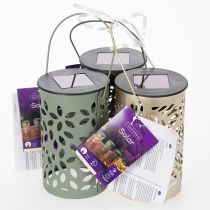 Prodotto Lanterna solare per illuminazione da giardino per esterni con motivo delicato per le notti estive 22 cm 3 pezzi