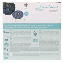 Prodotto Pompa solare per laghetti da giardino, fontana decorativa galleggiante con LED, 16 cm