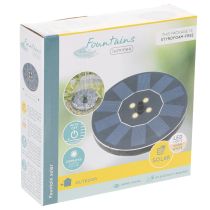 Prodotto Pompa solare per laghetti da giardino, fontana decorativa galleggiante con LED, 16 cm