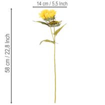 Prodotto Girasole artificiale con foglie e fiori realistici, 58 cm, 3 pezzi