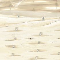 Prodotto Cestino per patatine in vimini bianco naturale lavato 29×18×14cm