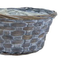 Prodotto Cestino per piante rotondo portatrucioli Ø20cm bianco/grigio/marrone 8 pz