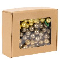 Prodotto Mini palline di Natale su filo, bacche a specchio, lucide, 20 mm, 140 pezzi