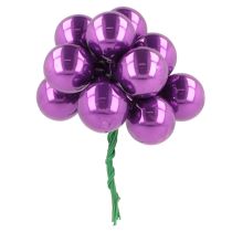Prodotto Mini palline di Natale su filo, bacche colorate a specchio, 25 mm, 140 pezzi
