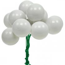 Prodotto Mini palline di Natale a specchio in vetro bianco bacche Ø25mm 140p