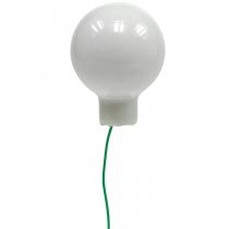 Prodotto Mini palline di Natale a specchio in vetro bianco bacche Ø25mm 140p