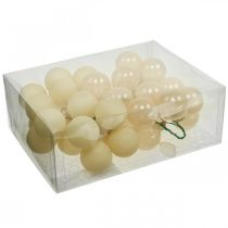 Prodotto Mini palline di Natale mix crema opaco/lucido Ø40mm 32 pz