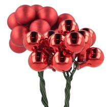 Prodotto Bacche a specchio rosso opaco, lucido Ø1,5 cm 140 pz