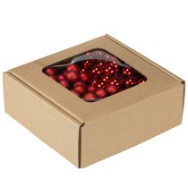 Prodotto Bacche a specchio rosso opaco, lucido Ø1,5cm 140 pezzi