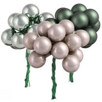 Prodotto Bacche a specchio Natale Verde Perla Grigio Ø20mm 140 pz