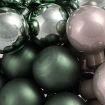 Prodotto Bacche a specchio Natale Verde Perla Grigio Ø20mm 140 pz