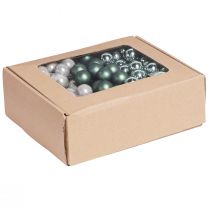 Prodotto Bacche a specchio Natale Verde Perla Grigio Ø20mm 140 pz