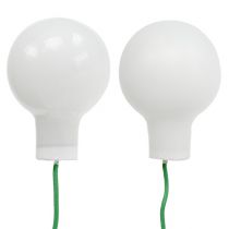 Prodotto Bacche a specchio Ø2cm bianco opaco, lucido 140 pezzi
