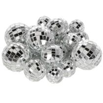 Prodotto Sfere decorative a specchio, elemento decorativo per feste, argento, 2-4 cm, 50 pezzi
