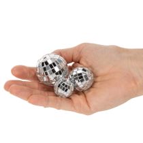 Prodotto Sfere decorative a specchio, elemento decorativo per feste, argento, 2-4 cm, 50 pezzi