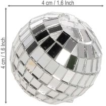 Prodotto Sfere decorative a specchio, elemento decorativo per feste, argento, 2-4 cm, 50 pezzi