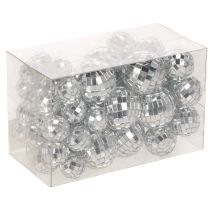 Prodotto Sfere decorative a specchio, elemento decorativo per feste, argento, 2-4 cm, 50 pezzi