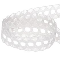 Prodotto Nastro decorativo con pizzo, in cotone, con bordo fine, in rotolo, largo 25 mm, lungo 10 m.