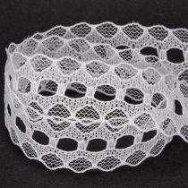 Prodotto Nastro decorativo con pizzo, in cotone, con bordo fine, in rotolo, largo 25 mm, lungo 10 m.