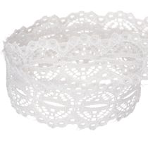 Prodotto Nastro decorativo in cotone con motivo a pizzo, in rotolo, ideale per il fai da te e la decorazione, largo 25 mm e lungo 10 m.