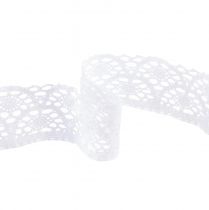 Prodotto Nastro in pizzo bianco nastro decorativo matrimonio battesimo L48mm L20m