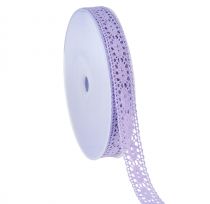 Prodotto Nastro di pizzo viola decorativo nastro fiore primavera W18mm L20m