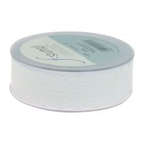 Prodotto Nastro regalo in pizzo nastro decorativo bianco in pizzo 28 mm 20 m