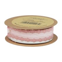 Prodotto Nastro di pizzo nastro da sposa nastro di pizzo rosa antico 20mm 20m