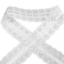 Prodotto Nastro in pizzo con bordo in pizzo, nastro decorativo in pizzo bianco 25 mm 15 m
