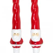 Prodotto Candele coniche Candela natalizia di Babbo Natale 26 cm 2 pezzi