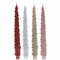 Candele lunghe per Natale Abete 30mm×260mm 2pezzi Colori diversi