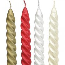 Prodotto Candele coniche Candele intrecciate 24 cm 2 pezzi Colori diversi