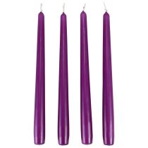 Candele coniche Candele Wenzel viola 250/23mm 12 pezzi