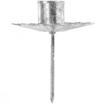 Prodotto Portacandele conico da incollare argento anticato Ø7cm 4pz