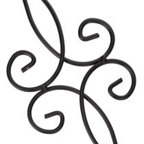 Prodotto Paletto da giardino con design elaborato, forma decorativa ed elegante sfera in metallo, 90 cm, 2 pezzi