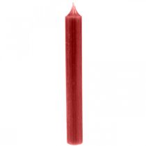 Candele candeline color rosso rubino 180mm/Ø21mm 6pz