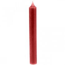 Prodotto Candele candeline color rosso rubino 180mm/Ø21mm 6pz