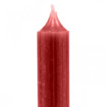 Prodotto Candela conica rossa candele in tinta unita rosso rubino 180mm/Ø21mm 6pz