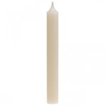 Candele coniche in cera bianca crema 180mm/Ø21mm 6pz