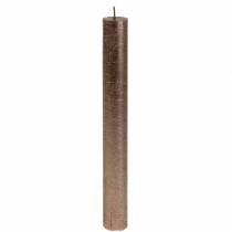 Prodotto Candele coniche in tinta unita rame metallizzato 34mm×240mm 4 pz