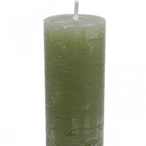 Prodotto Candele tinta unita candele a bastoncino verde oliva 34×240mm 4 pz