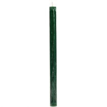 Candela verde scuro tinto in massa 34 x 240mm 4pz