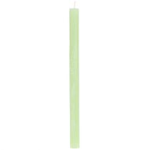 Prodotto Candele coniche tinta unita verde lime​​​​​​​ 21×240mm 12 pz