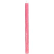 Candele coniche 21 mm x 300 mm di colore rosa fino a 12 pezzi