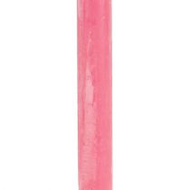 Candele coniche 21 mm x 300 mm di colore rosa fino a 12 pezzi