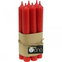 Prodotto Candele coniche Candele rosse Decorazione candele Natale Ø21/170mm 6 pezzi