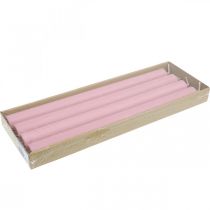 Prodotto Candele rustiche candele a bastoncino tinte di rosa 350/28mm 4 pz